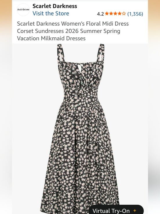 Scarlet Darkness Dresses & Skirts - Women's Black Floral Midi Dress
